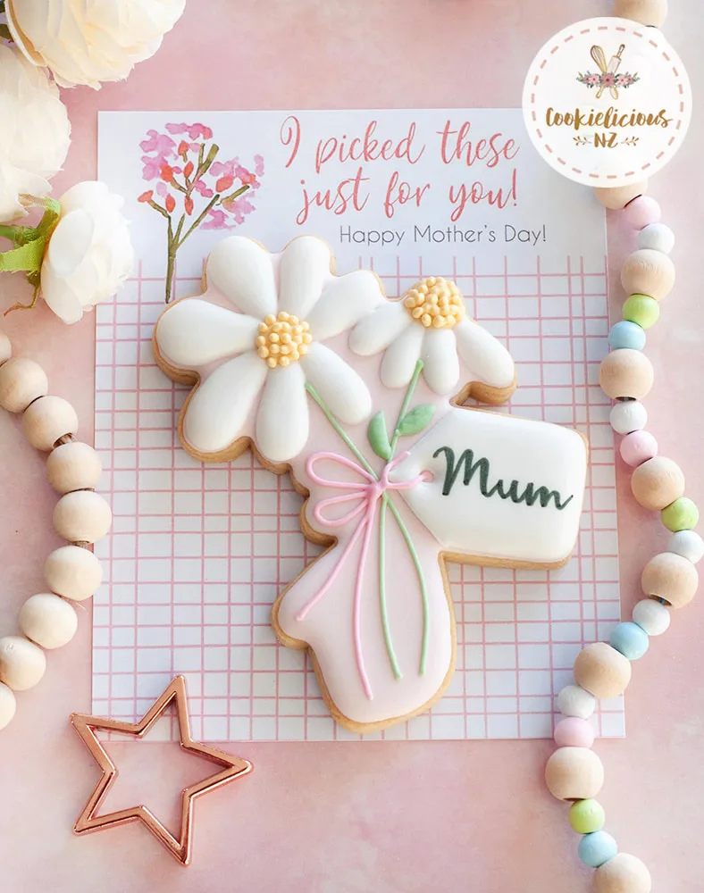 Daisy Mother's Day Cookie Card 2026