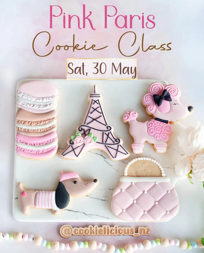 Sat, 30 May ~ Pink Paris Cookie Decorating Class