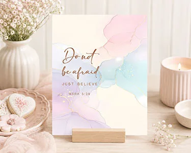 Do not be afraid - Scripture Printable Cookie Card