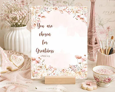 Chosen for greatness - Scripture Printable Cookie Card