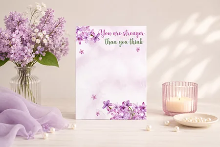 Stronger than you think - Encouragement Printable Cookie Card