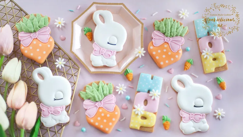 Easter Bunny, Chubby Carrot & HOP Cookies