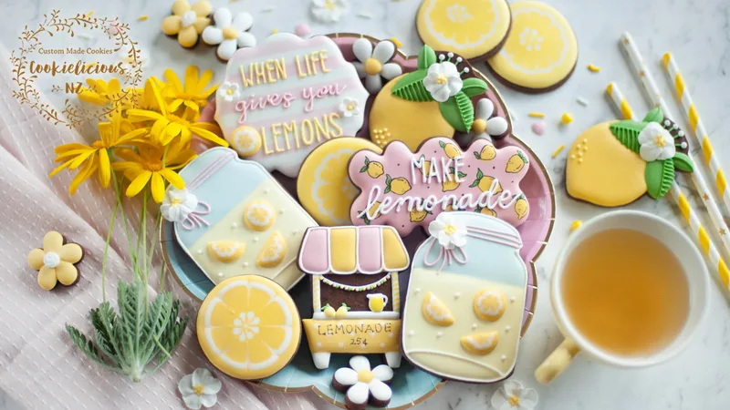 Lemon Themed Cookie Template