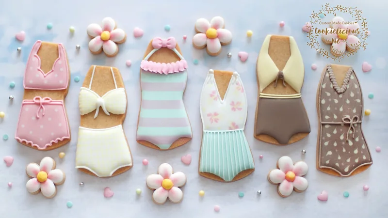 6 Designs Swimsuit Cookie Template