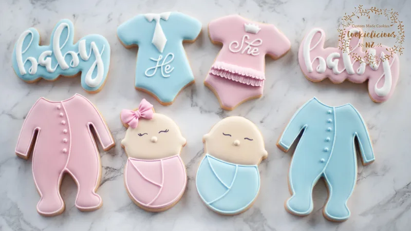 BOY & GIRL Baby Shower Cookie Template