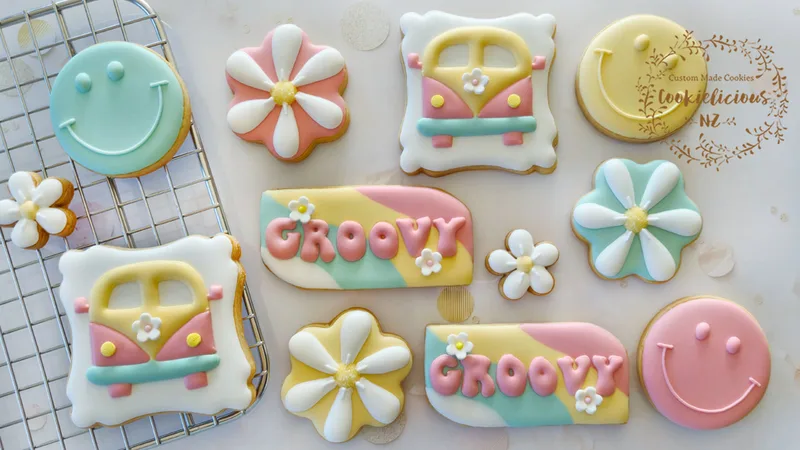 Groovy Retro Cookie Template