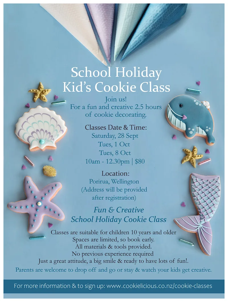 School Holiday - Kid's Cookie Class - Tues, 1 Oct