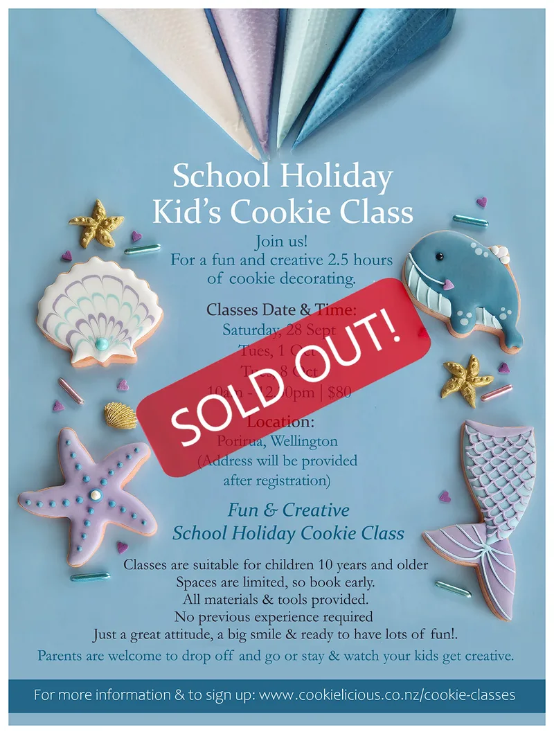 School Holiday - Kid's Cookie Class - Tues, 8 Oct